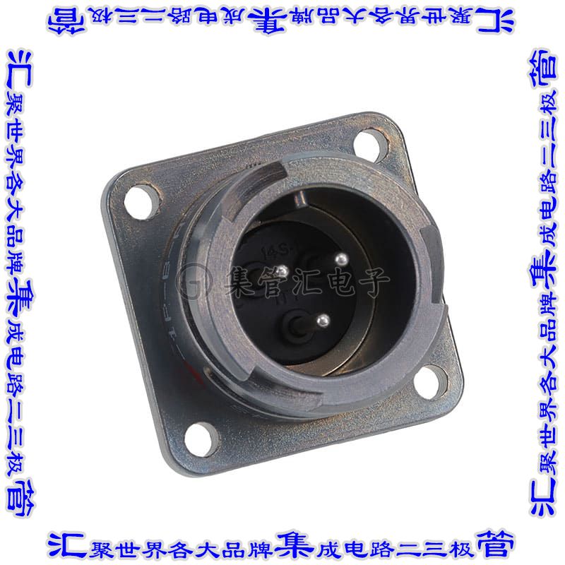 CA3102E14S-1P-B-A240 圆形连接器3POS插座公形引脚压接银面板安