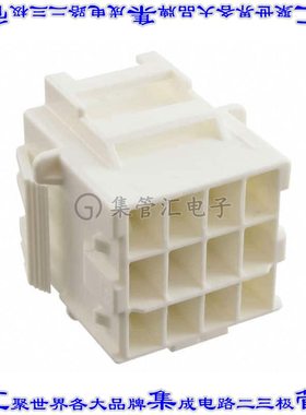 1-1971875-4 矩形连接器外壳12POS插座3排6mm公形引脚天然色面板