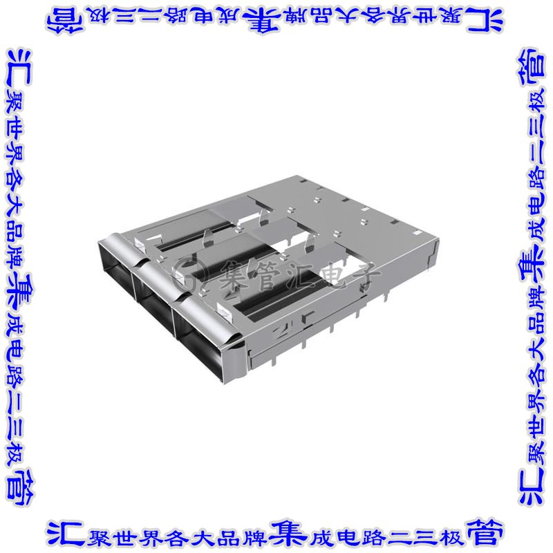 UE36C3620105001 插拔式连接器机架成组(1 x 3)QSFP-DD通孔直角压