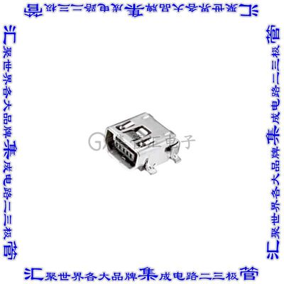 1-1734328-2 连接器USB-miniAB插座5POS USB 2.0表面贴装直角