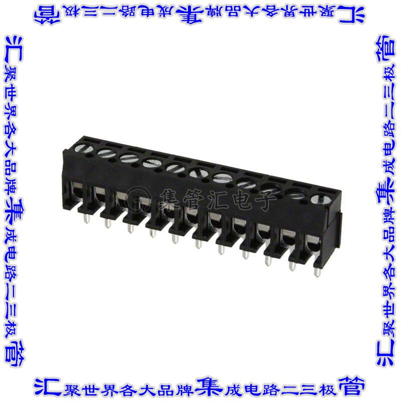 OSTTE110104 线对板连接器11POS接线端子3.5mm通孔水平带板