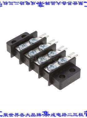 2004-3/4ST 端子块连接器4电路隔板接线座2排11.12mm螺钉带焊片单