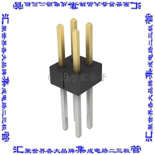 PBC02DACN 2排2.54mm公形插针通孔直针镀金 针座连接器4POS分离式