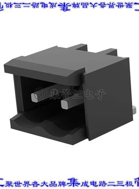 2305908-2 端子块连接器2POS接头公引脚带罩5mm黑色90DEG表贴SMD