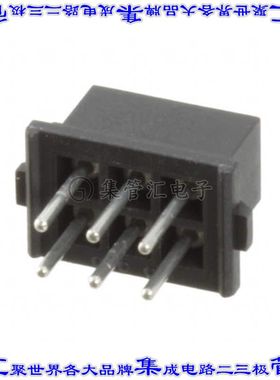 M80-8500642 针座连接器6POS插座2排2mm母形插口通孔直针镀金