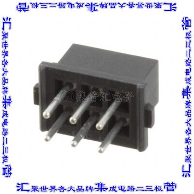 M80-8500642 针座连接器6POS插座2排2mm母形插口通孔直针镀金