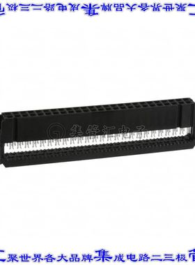 1-1658620-0 矩形连接器50POS插座2排2.54mm叉状黑色IDC镀金自由