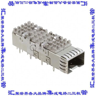 2007464-1 插拔式连接器机架SFP+通孔直角压配