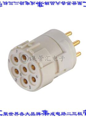 9151072703 09151072703圆形连接器7POS插件母插口焊接镀金