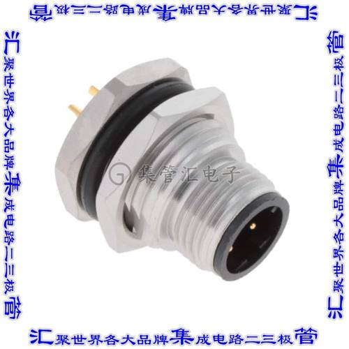 859RD04-10SR004 圆形连接器4POS插座公形引脚焊杯镀金面板安装