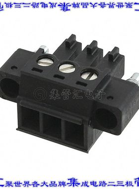 1763180 端子块连接器3POS插头母插口3.81mm黑色自由悬挂