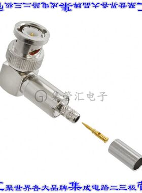 112182 同轴连接器BNC插头公引脚压接50欧姆自由悬挂直角
