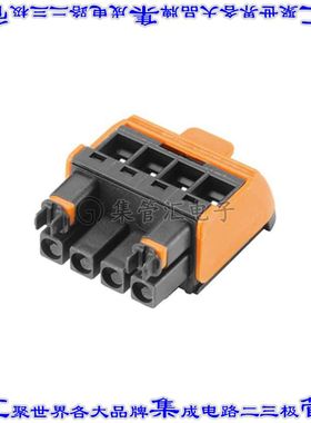 1063280000 端子块连接器4POS插头母插口5mm黑色自由悬挂