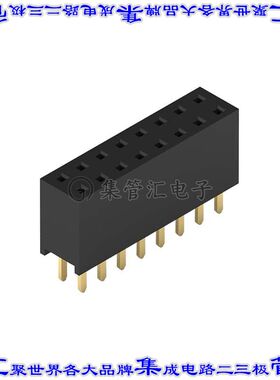 61301621821 针座连接器16POS插座2排2.54mm叉状通孔直针镀金