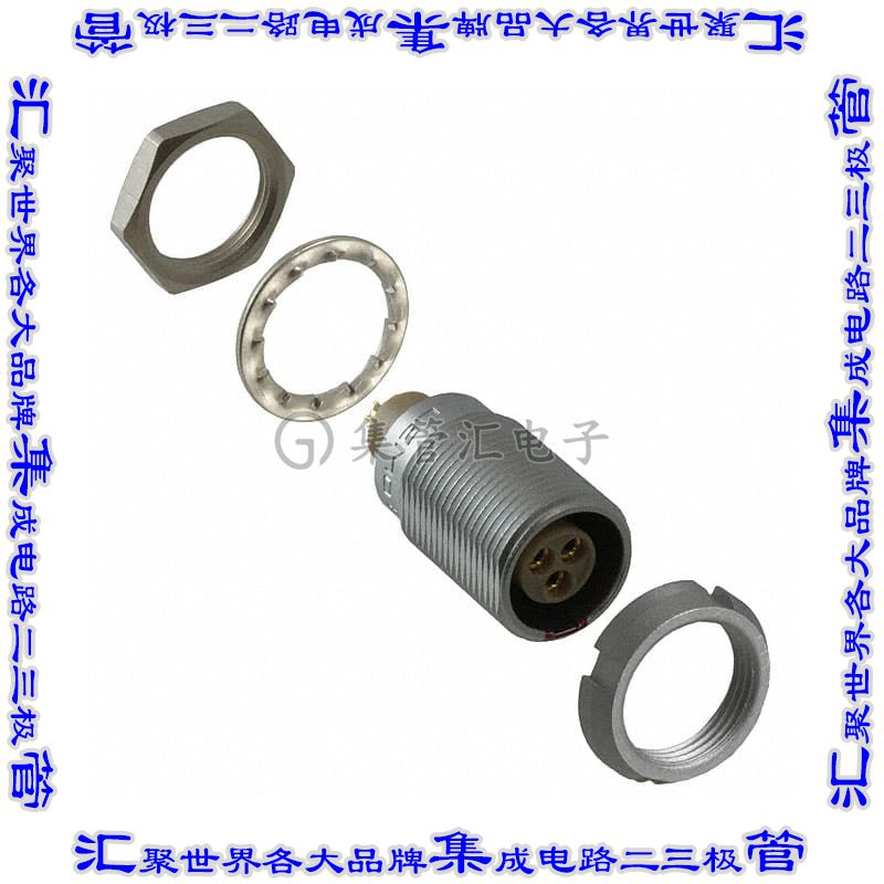 ECG.0B.303.CLL 圆形连接器3POS插座母插口焊杯镀金面板安装
