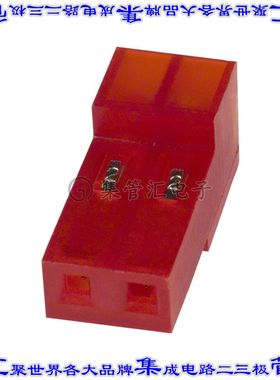 3-640433-2 矩形连接器2POS插座3.96mm母插口红色IDC锡自由悬挂