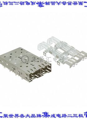 1761007-2 插拔式连接器机架成组(1 x 2)SFP通孔直角压配