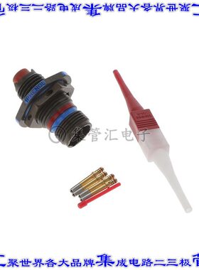 M8372384W803N 圆形连接器3POS插座母插口压接面板安装