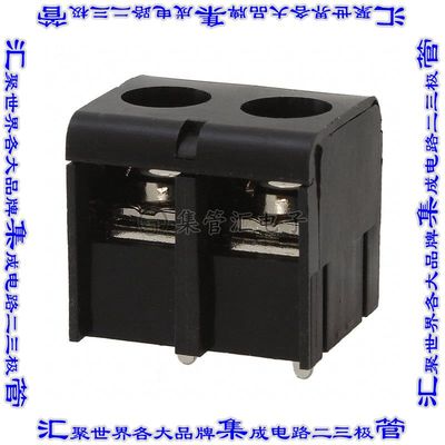 1546833-2 端子块连接器2电路隔板接线座9.53mm螺钉带紧固板