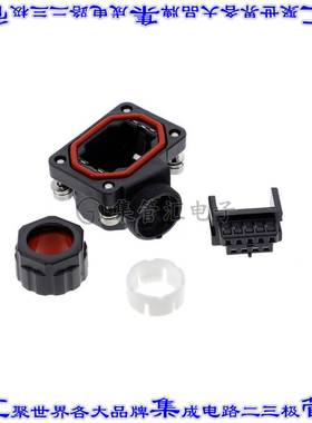 JN13FD09SN1 矩形连接器9POS插头2排母插口黑色压接镀金面板安装