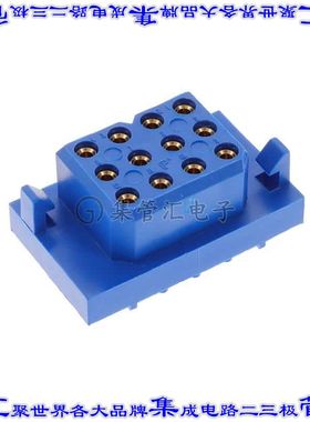 PLC12F300A1/AA 背板连接器12POS插座母插口3排5mm通孔蓝色