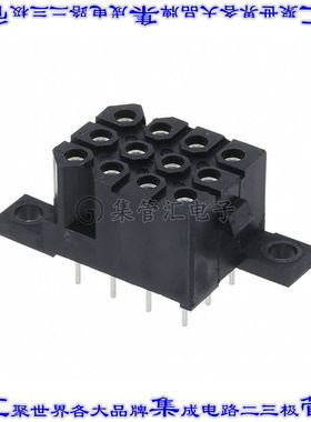 TST12RB02T 针座连接器12POS插座4排5.08mm母形插口通孔直针锡