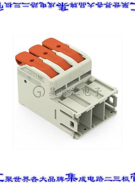 832-1203 端子块连接器3POS插头公引脚10.16mm灰色自由悬挂
