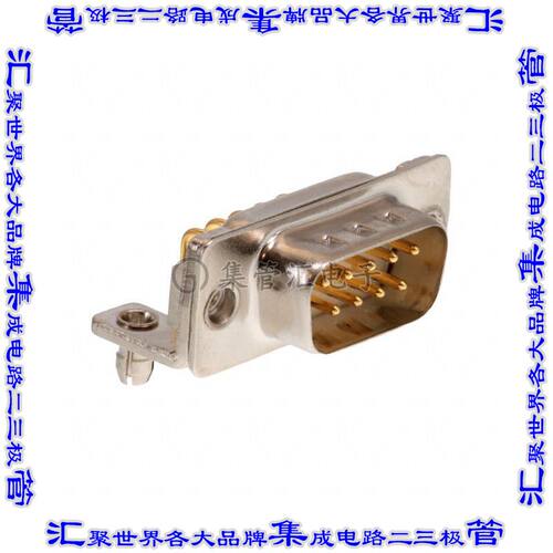 173-E09-113R461 连接器9POS插头公引脚2排D-Sub面板安装通孔直角