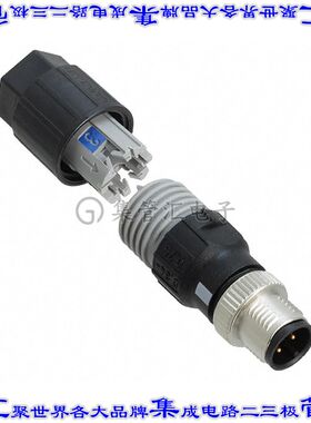 1521591 圆形连接器4POS插头公引脚IDC镀金自由悬挂