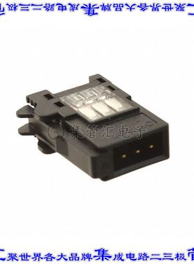 XN2A-1370 矩形连接器3POS插头2mm公引脚黑色弹簧夹镀金自由悬挂