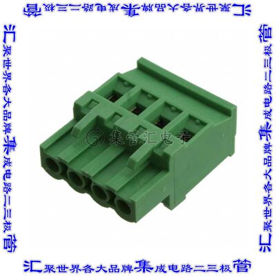 OSTTS04515A 端子块连接器4POS插头母插口5.08mm绿色自由悬挂