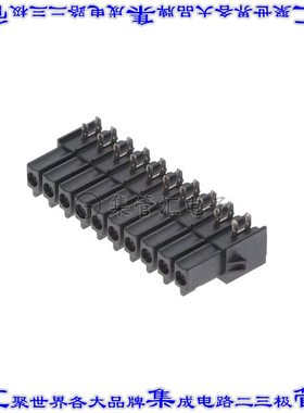 1830647 端子块连接器10POS接头母型插口3.5mm黑色90DEG通孔