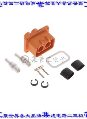 ELRA2Y16 矩形连接器2POS插座16mm公引脚橙色压接面板安装
