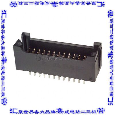 102567-2 针座连接器24POS接头2排2.54mm公形插针通孔直针镀金