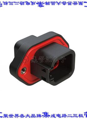 ATP04-6P-PM06BK 矩形连接器外壳6POS插座2排公形引脚黑色面板安