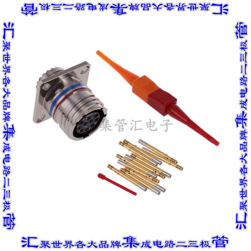 D38999/20FC98SN 圆形连接器10POS插座母插口压接镀金面板安装