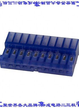 4-643815-0 矩形连接器10POS插座2.54mm母插口蓝色IDC锡自由悬挂