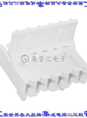 1241964-6 矩形连接器外壳6POS 5mm母形插口天然色自由悬挂