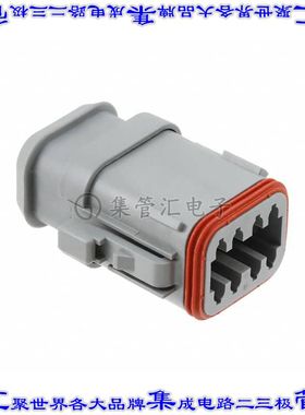 DT06-08SA-E008 矩形连接器外壳8POS插头2排母形插口灰色自由悬挂