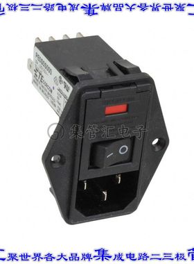 9-6609955-9 电源接入连接器3POS插座公插片模块IEC320-C14面板安