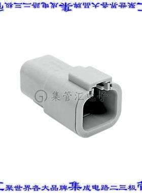 ATP04-4P 矩形连接器外壳4POS插座2排公形引脚灰色自由悬挂