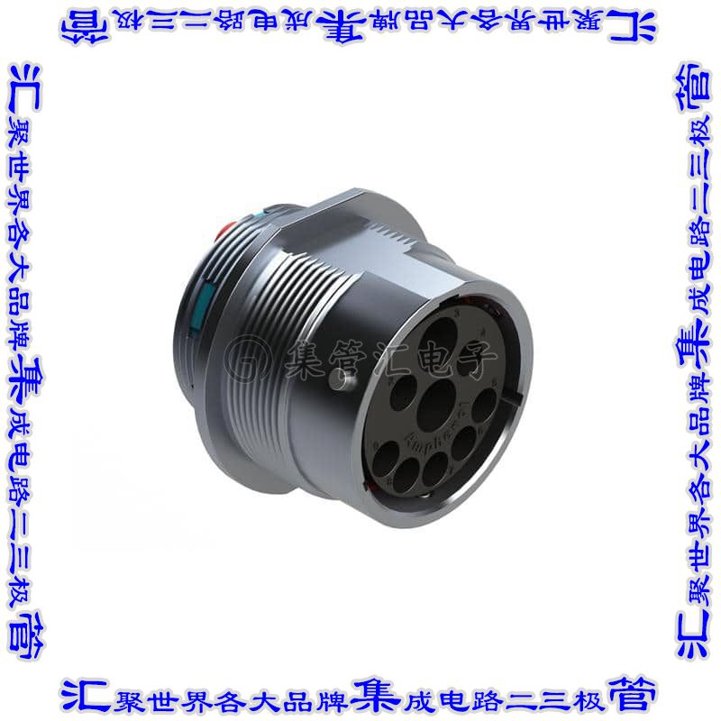 AHDBM04-24-91PR 圆形连接器9POS插座外壳用于公插针黑色面板安装