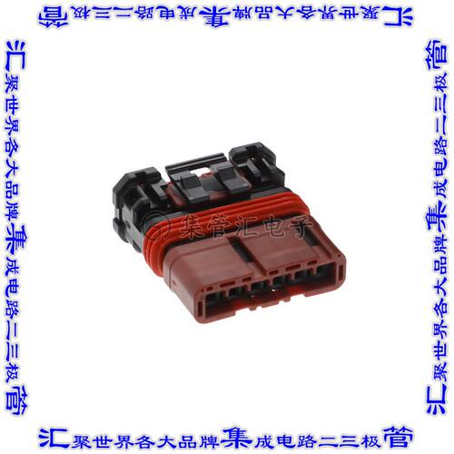 MX80A06SZ1B 矩形连接器外壳6POS插头2.54mm母形插口黑色自由悬挂