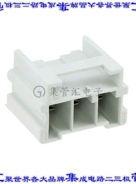 1-1969688-3 针座连接器3POS接头6mm公形插针通孔直针锡