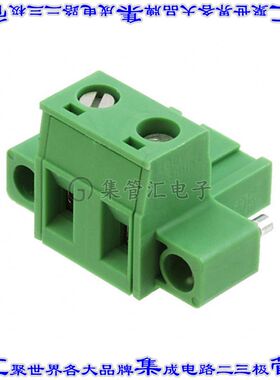 1858769 端子块连接器2POS插头母插口7.62mm绿色自由悬挂