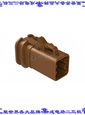 ATP06-6S-OMBRN 矩形连接器外壳6POS插头3排母形插口棕色自由悬挂