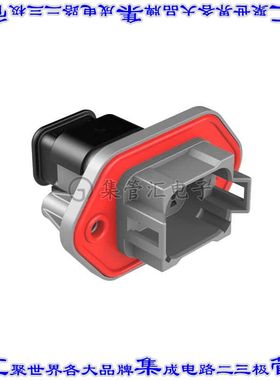 AT04-08PA-PM16 矩形连接器外壳8POS插座2排公形引脚灰色面板安装