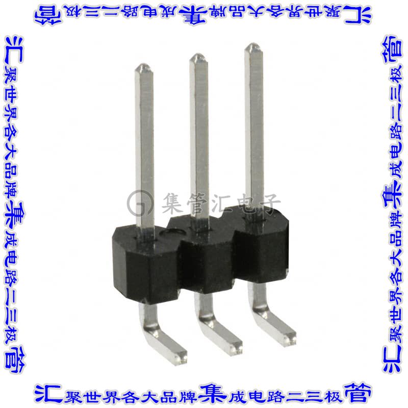 PEC03SGAN 针座连接器3POS分离式2.54mm公形插针通孔直角锡