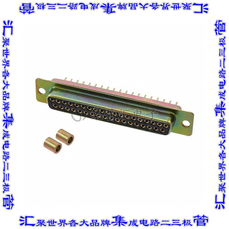 DCMM-37S-Z 连接器37POS插座母插口2排D-Sub面板安装通孔