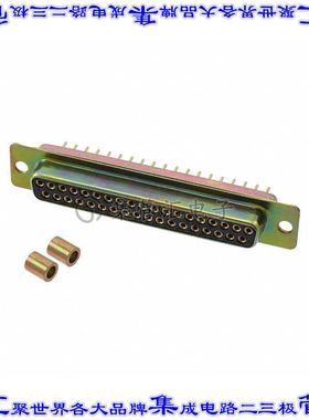 DCMM-37S-Z 连接器37POS插座母插口2排D-Sub面板安装通孔